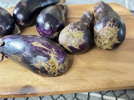 オシャレ傷茄子 茄子,傷,ポリフェノールの写真素材