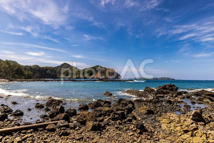 小笠原諸島　父島の風景 父島,小笠原諸島,海の写真素材