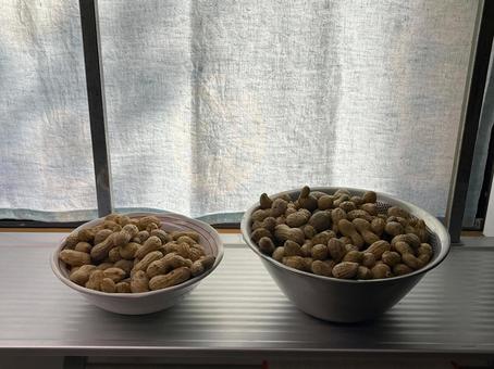 茹でた落花生 落花生,豆,茹でたの写真素材