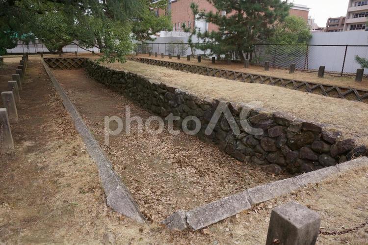 国指定史跡元寇防塁 元寇防塁,石築地,西新地区の写真素材