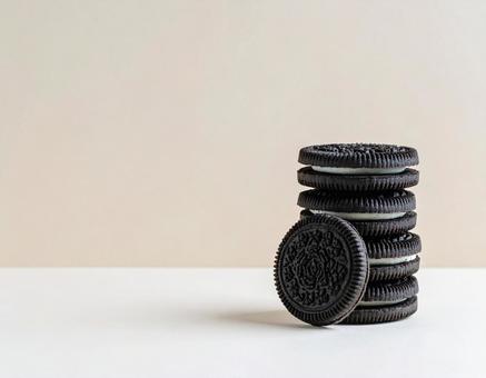 黒いクッキー 黒いクッキーの写真