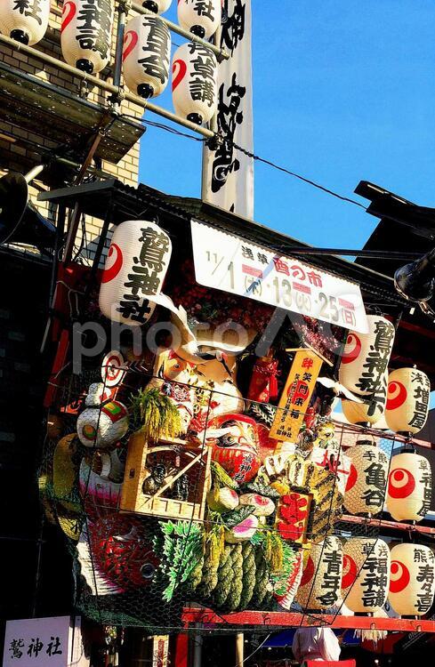 東京風景・浅草酉の市 酉の市,祭,酉の祭の写真素材