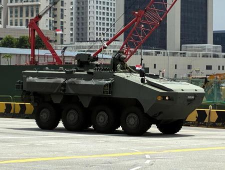 シンガポール ナショナルデー シンガポール ナショナルデー 戦車,シンガポール,ナショナルデーの写真素材