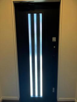 Photo, entrance, door, a house, 