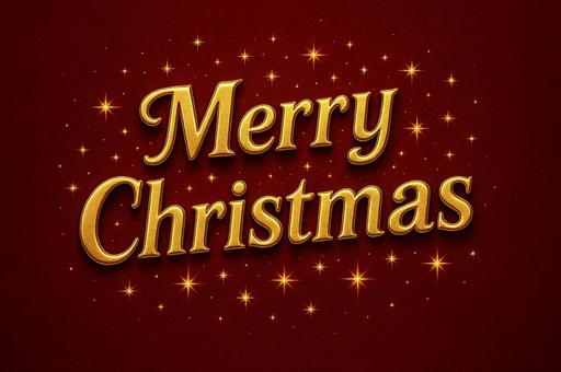 MerryXmasのタイトル文字 MerryXmasのタイトル文字の写真