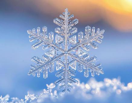 雪の結晶の接写素材 雪の結晶の接写素材の写真