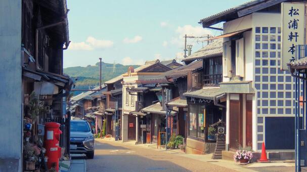 岩村城下町 岩村町,城下町,商店街の写真素材