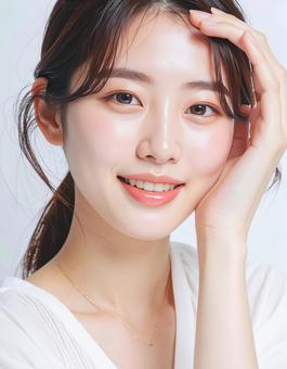 若い女性の美容ポートレイト写真 若い女性の美容ポートレイト写真の写真
