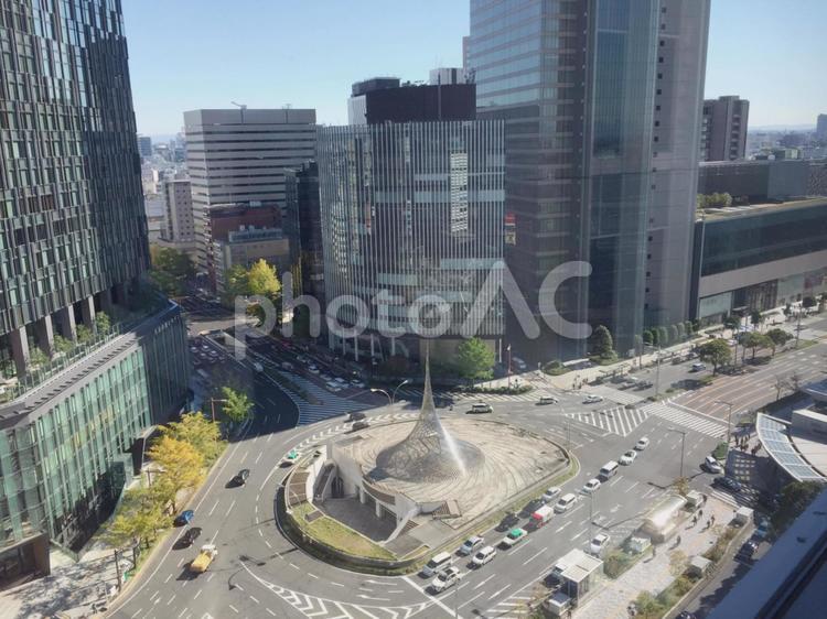 名古屋駅周辺の風景 名古屋,名古屋駅,名古屋駅前の写真素材