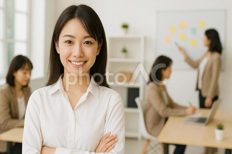 女性自立支援の現場・働く女性・女性起業家 女性支援,起業,キャリアの写真素材