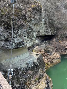塔のへつり④ 塔のへつり④ 福島,崖,橋の写真素材