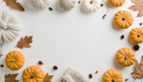 北欧風の秋のフレームの写真