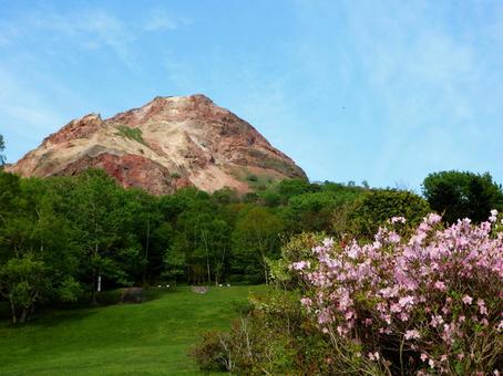 初夏の昭和新山(北海道) 初夏の昭和新山(北海道) 昭和新山,世界ジオパーク,火山の写真素材