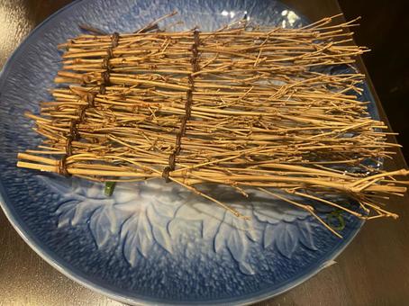 食器　竹細工　皿 竹細工の食器,食器,皿の写真素材