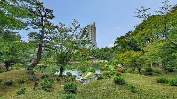 広島市　縮景園の風景 縮景園,広島市,名勝の写真素材
