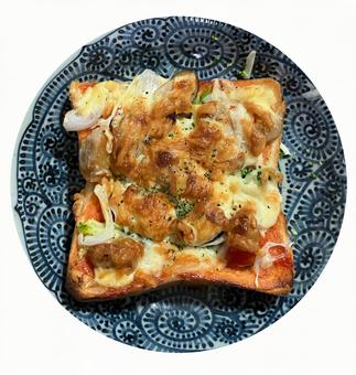 ピザトースト ピザトースト,トースト,パンの写真素材