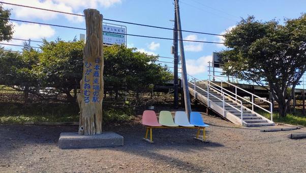 東根室駅02 北海道,東根室駅,鉄道の写真素材