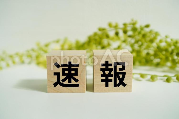 木製ブロックに『速報』の文字 速報,ニュース,最新情報の写真素材