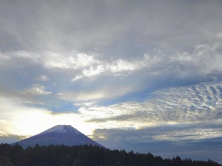 富士山(朝霧高原) 富士山,朝霧高原,自然の写真素材