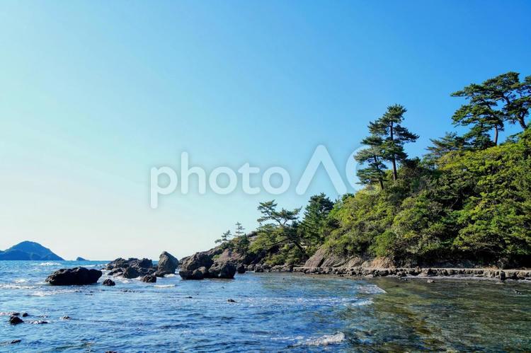 島根・松江美保関の惣津海岸 美保関,惣津海岸,砂浜の写真素材