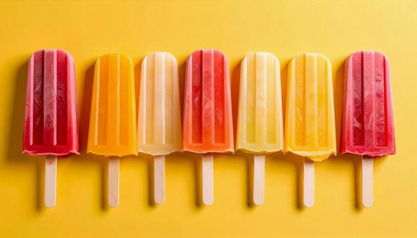 カラフルなアイスキャンディー カラフルなアイスキャンディーの写真