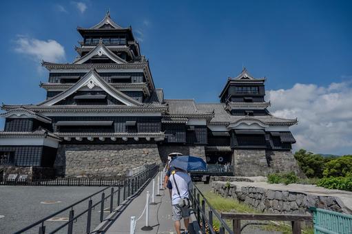 熊本城周辺の景色 熊本城周辺の景色 熊本城,天守閣,castleの写真素材