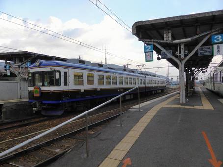 島根県 一畑電車 川跡駅 プラットホーム 島根県 一畑電車 川跡駅 プラットホーム 一畑電車,川跡駅,出雲の写真素材