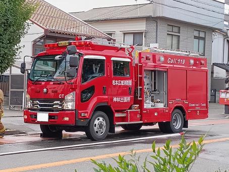 消防車 消防車 総務省消防庁,消防車両,消火活動の写真素材
