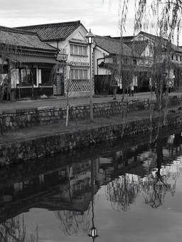 倉敷美観地区 倉敷美観地区,川,岡山の写真素材