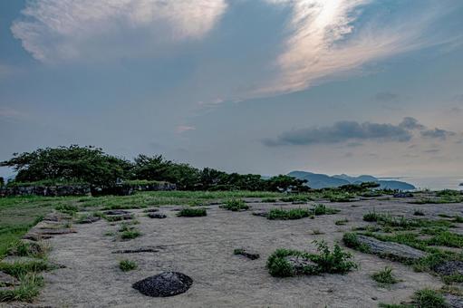 米子城 米子城 米子城跡,続日本100名城,城の写真素材