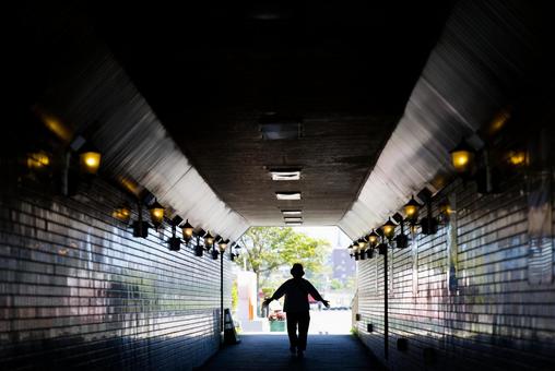 People walking through the underground passage, JPG People walking through the underground passage, JPG