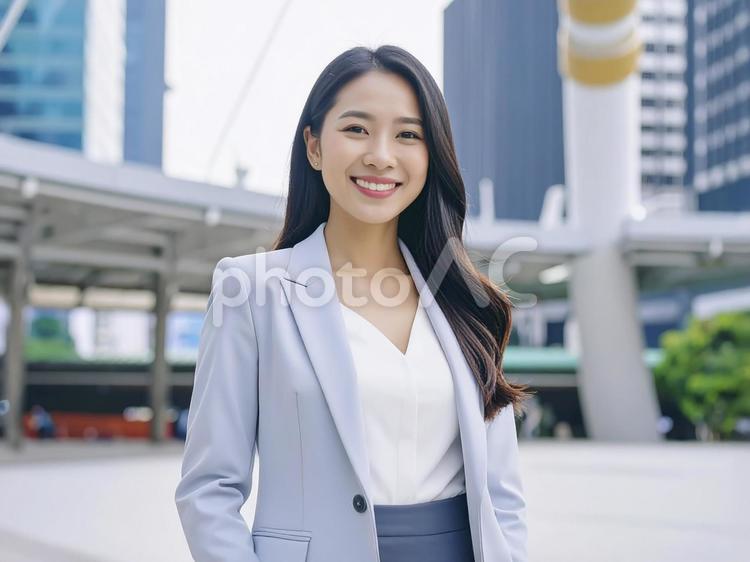 ビジネスウーマン　20代　AI生成画像    女性,ビジネスウーマン,若いの写真素材