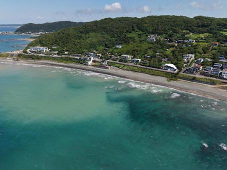 横須賀・関根海岸 夏 横須賀・関根海岸 夏 ドローン,空撮,真夏の海の写真素材