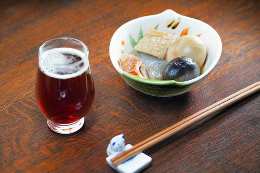 ビールとおでん ビールとおでんの写真