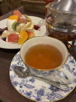 ティータイム＠100 ティータイム,紅茶,パンケーキの写真素材