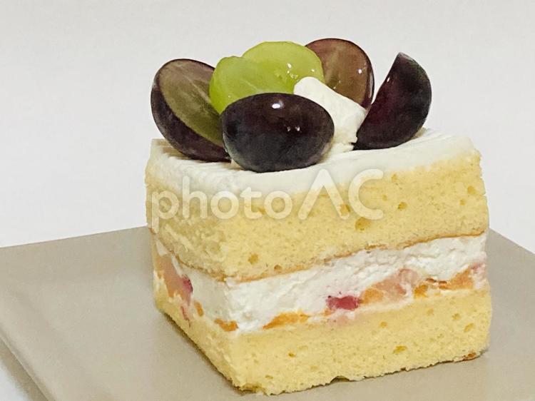 ぶどうのショートケーキ３ ぶどう,ショートケーキ,おやつの写真素材
