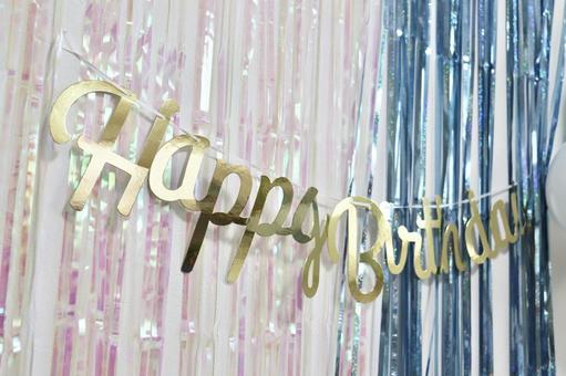 誕生日　かざりつけ　バースデー 誕生日,バースデー,ハッピーバースデーの写真素材