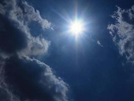 Intense summer sun and clouds, JPG Intense summer sun and clouds, JPG