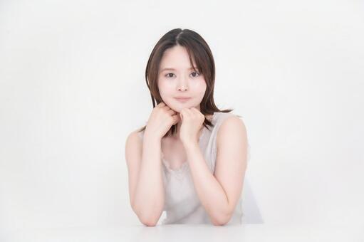中央配置のビューティー・コスメ広報素材 美容,ビューティー,スキンケアの写真素材