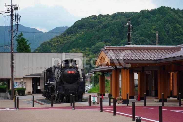 津和野駅前の蒸気機関車D51194 島根,津和野,蒸気の写真素材