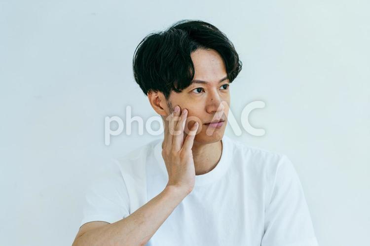 男性のポートレート 美容,メンズビューティー,メンズエステの写真素材