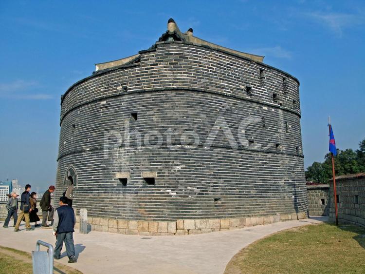 韓国　水原　水原華城　東北空心燉 韓国,水原,水原華城の写真素材
