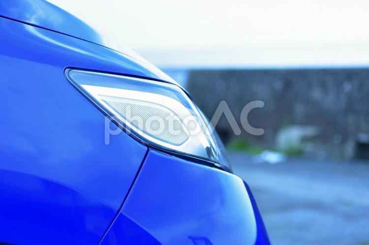 青い車のイメージ 青い車,車,ドライブの写真素材