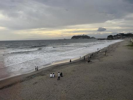 湘南の海岸(鎌倉高校前) 湘南の海岸(鎌倉高校前)の写真