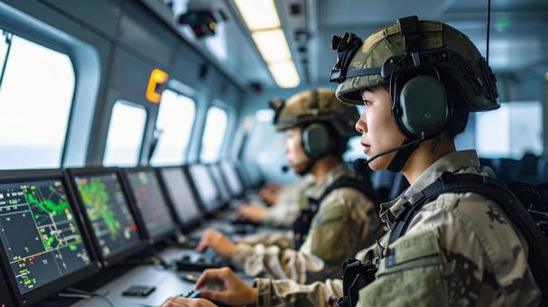 艦艇内の通信員イメージ02の写真