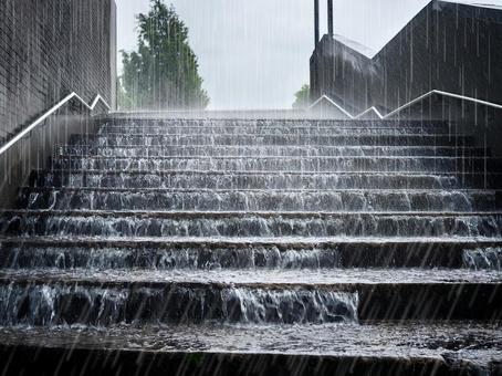 大雨の階段_AS000019の写真