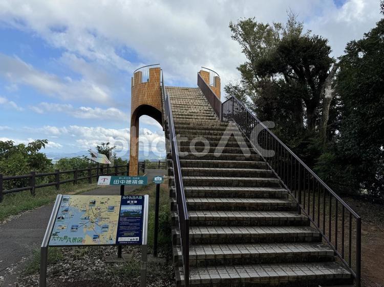 展海峰の展望台の風景 展海峰,展望台,佐世保市の写真素材