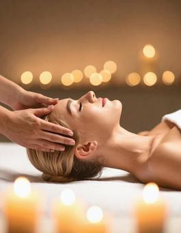 マッサージを受けている女性の写真