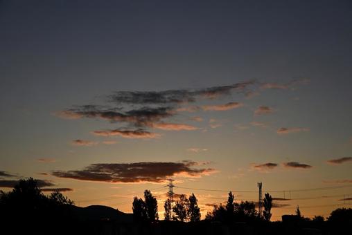 夕焼け 2025/9/19 夕焼け 2025/9/19 夕焼け,夕暮れ,夕方の写真素材