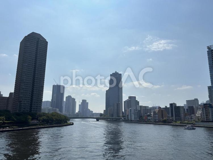 月島・八丁堀　隅田川沿い 東京,八丁堀,月島の写真素材